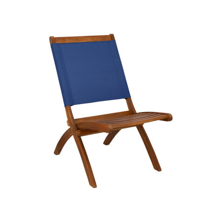 Fotel Fame niebieski drewniany