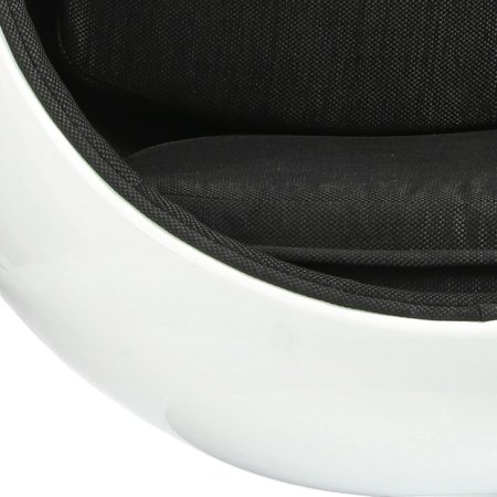 Fotel Ovalia Chair biało czarny nowoczesny