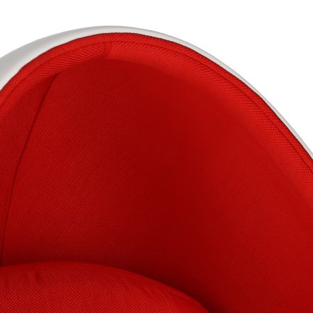 Fotel Ovalia Chair biało czerwony