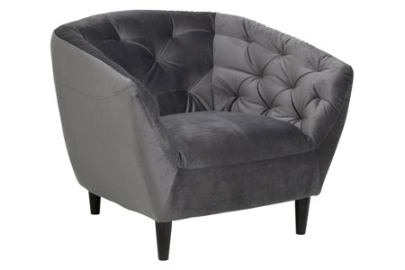 Fotel Ria VIC Dark grey pikowany