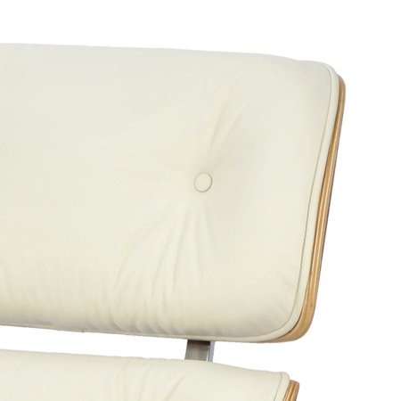 Fotel Vip biały/ orzech insp. Lounge Chair TP