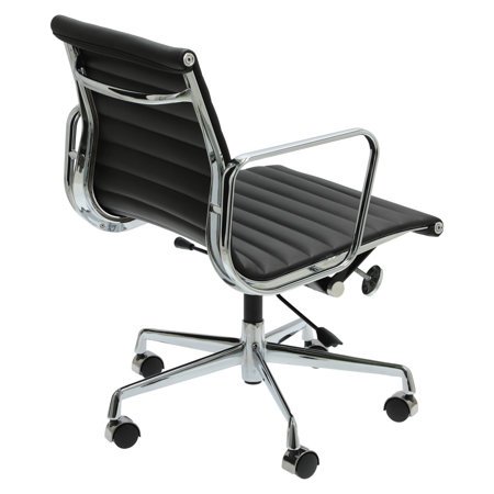 Fotel biurowy CH1171 PREMIUM inspirowany EA117 skóra, chrom czarny