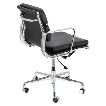 Fotel biurowy CH2171 PREMIUM inspirowany EA217 skóra czarna, chrom