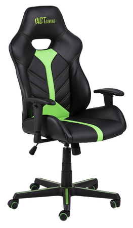 Fotel biurowy Cobblestone czarny zielony gamingowy