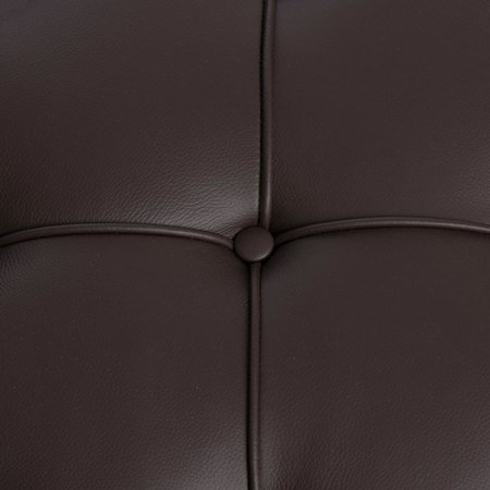 Fotel z podnóżkiem BA1 skóra naturalna brązowy ciemny
