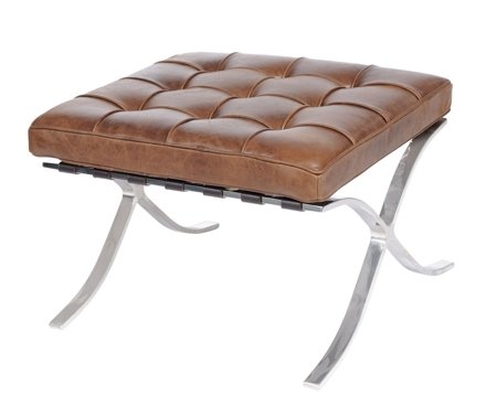Fotel z podnóżkiem BA1 vintage brązowy
