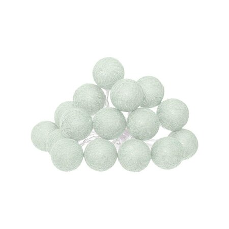 Girlanda Cottonballs seledynowe 16  lampek LED