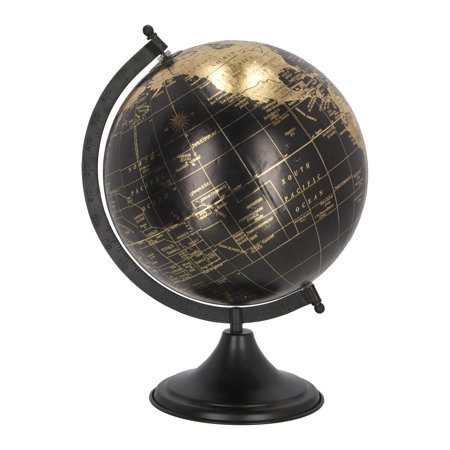 Globus metalowy 22cm czarny