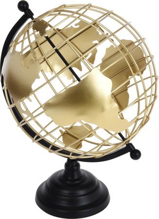 Globus metalowy złoty ażurowy 35cm