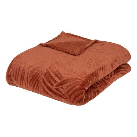 Koc flanelowy Zoa terracotta 230x180cm