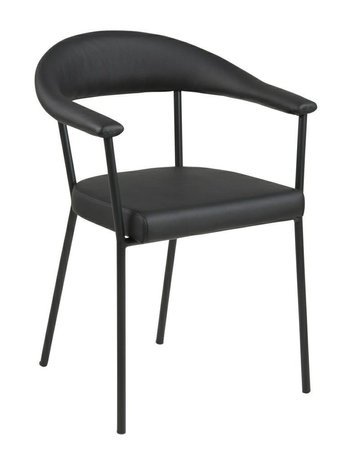 Krzesło Ava czarne tapicerowane