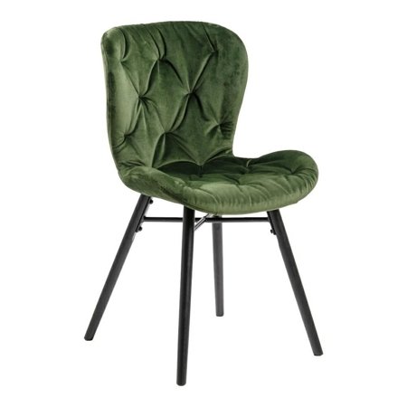Krzesło Batilda -Forest green/ pikowana tapicerowane