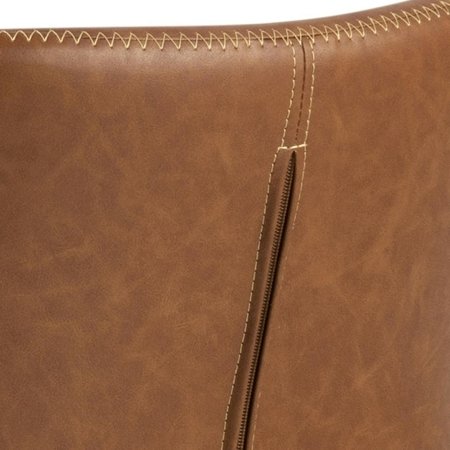 Krzesło Batilda Retro brandy /czarne tapicerowane