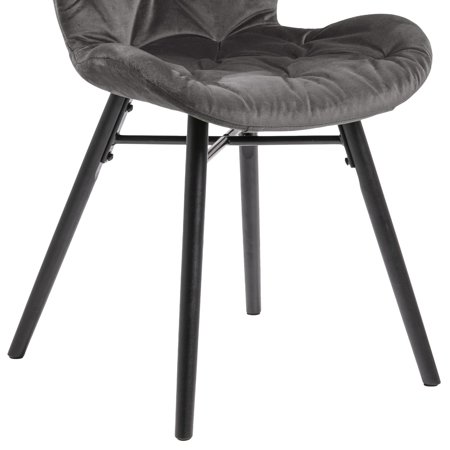 Krzesło Batilda VIC dark grey/ pikowana tapicerowane