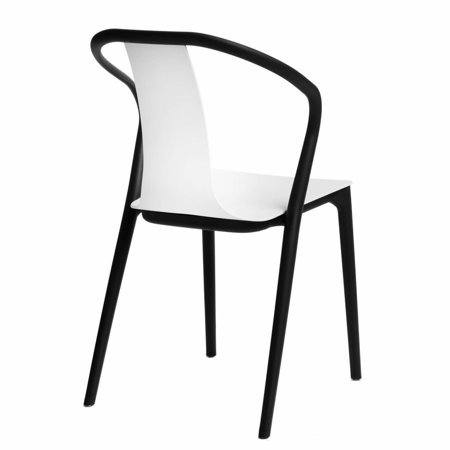 Krzesło Bella czarne/białe z tworzywa