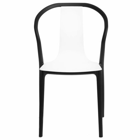Krzesło Bella czarne/białe z tworzywa