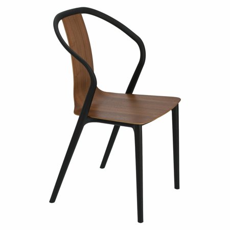 Krzesło Bella czarne/orzech outlet