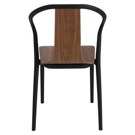 Krzesło Bella czarne/orzech outlet