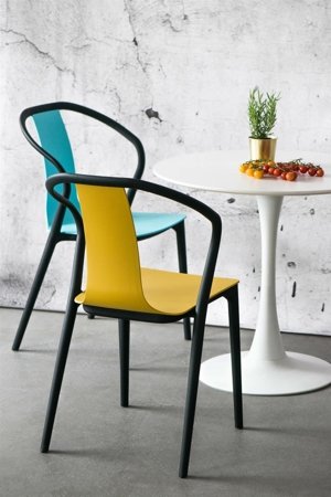 Krzesło Bella czarne/żółte z tworzywa