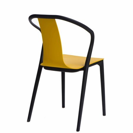 Krzesło Bella czarne/żółte z tworzywa