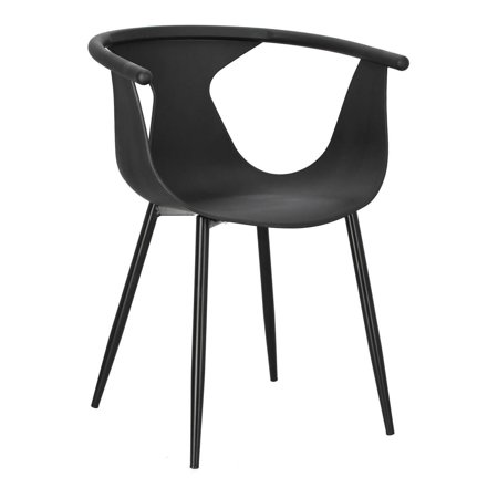 Krzesło Blush czarne/czarne z tworzywa
