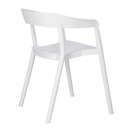 Krzesło Bow białe z tworzywa