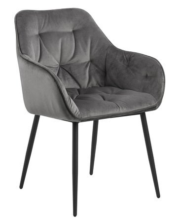 Krzesło Brooke VIC Dark Grey tapicerowane