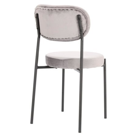 Krzesło Camile Velvet szare tapicerowane