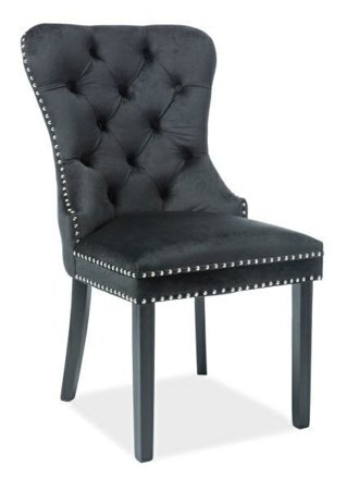 Krzesło Charlotte Velvet -czarny Bluvel 