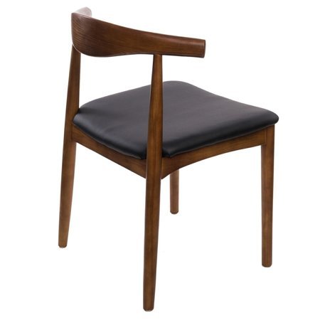 Krzesło Codo inspirowane Elbow Chair brązowy/czarny drewniane