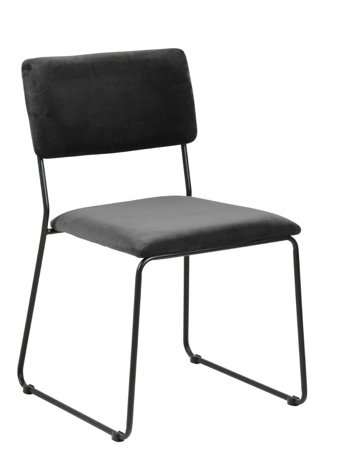 Krzesło Cornelia VIC Dark grey tapicerowane
