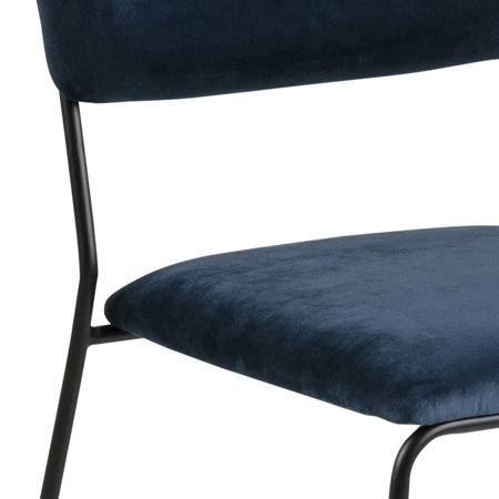 Krzesło Cornelia VIC Navy Blue tapicerowane