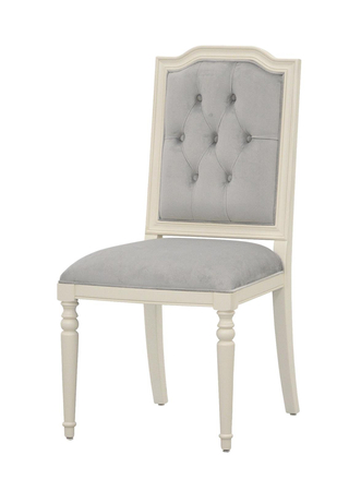 Krzesło Damir tapicerowane białe/szare