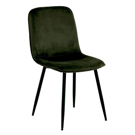 Krzesło Delmy zielone tapicerowane