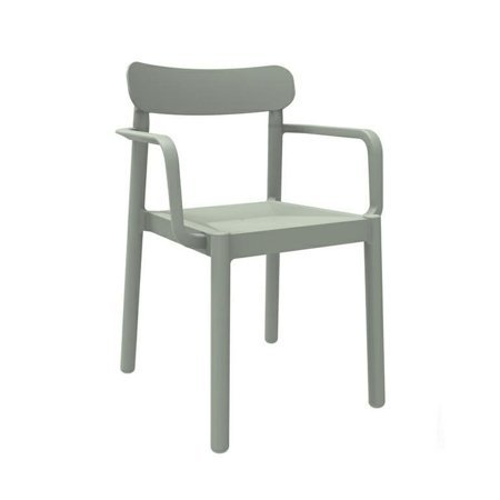 Krzesło Elba z podłokietnikami zielone