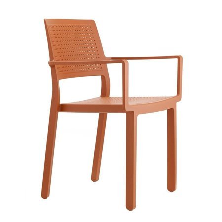 Krzesło Emi Arm terracotta z tworzywa
