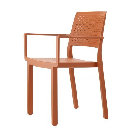 Krzesło Emi Arm terracotta z tworzywa