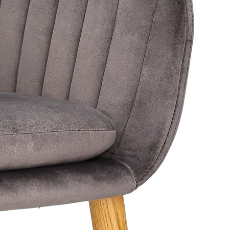 Krzesło Emilia Velvet dark grey