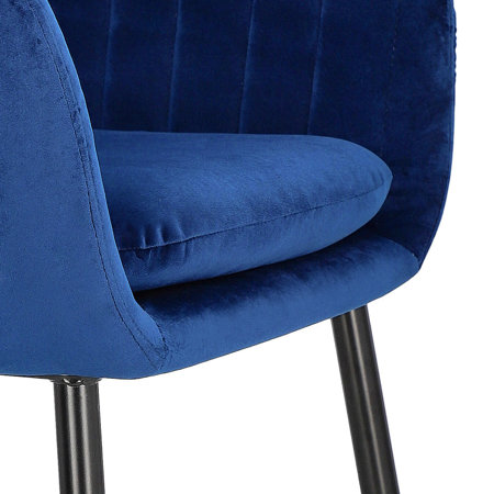 Krzesło Emilia Velvet deep blue/black