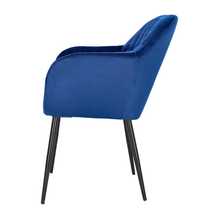 Krzesło Emilia Velvet deep blue/black
