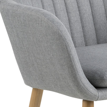 Krzesło Emilia szare tapicerowane