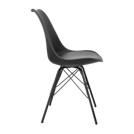 Krzesło Eris PP czarne/czarne z tworzywa