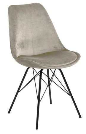 Krzesło Eris VIC piaskowe tapicerowane