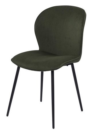 Krzesło Evelyn olive green tapicerowane