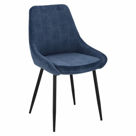 Krzesło Floyd sztruks niebieski tapicerowane