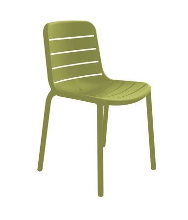 Krzesło Gina zielone z tworzywa