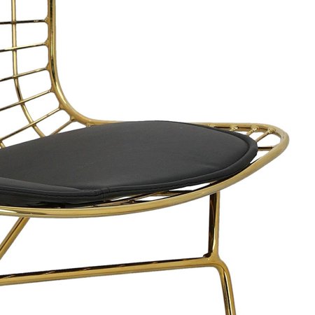 Krzesło Harry złote czarna poduszka
