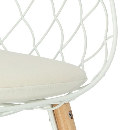 Krzesło Jahi białe białe/naturalne boho