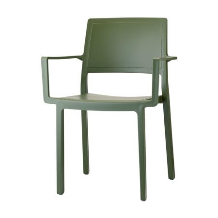 Krzesło Kate Arm zielone z tworzywa