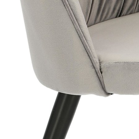 Krzesło Kotte Velvet szare tapicerowane